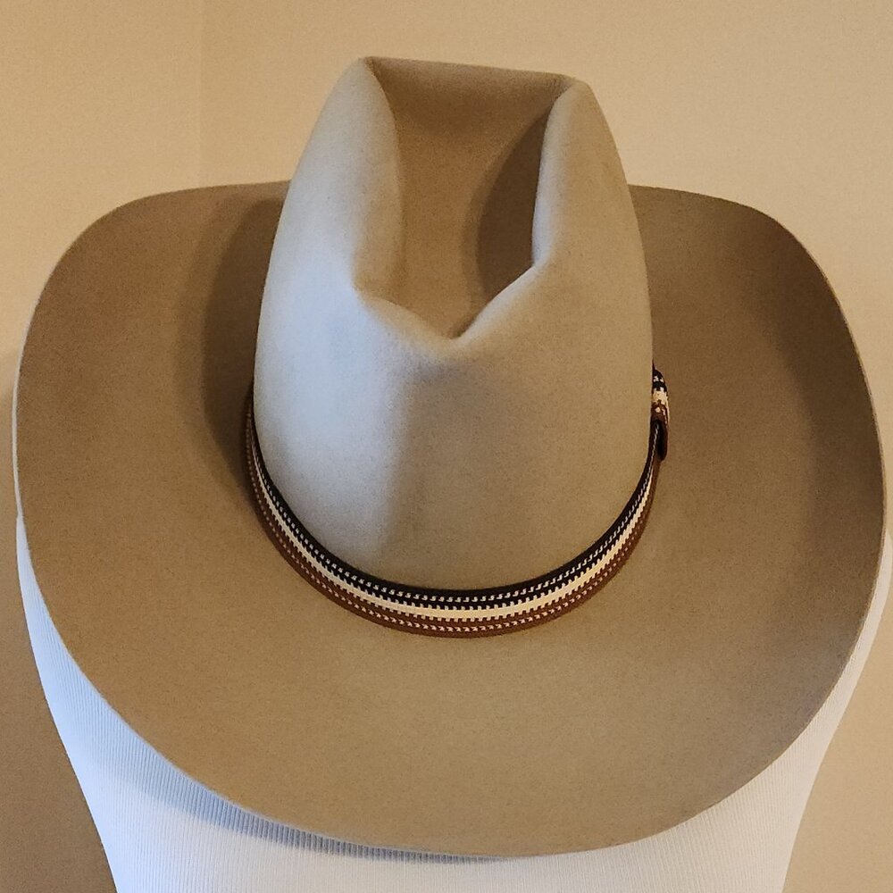 Vintage Adam ~A~ Western 101 Corral Tan Felt Cowboy Hat Unisex